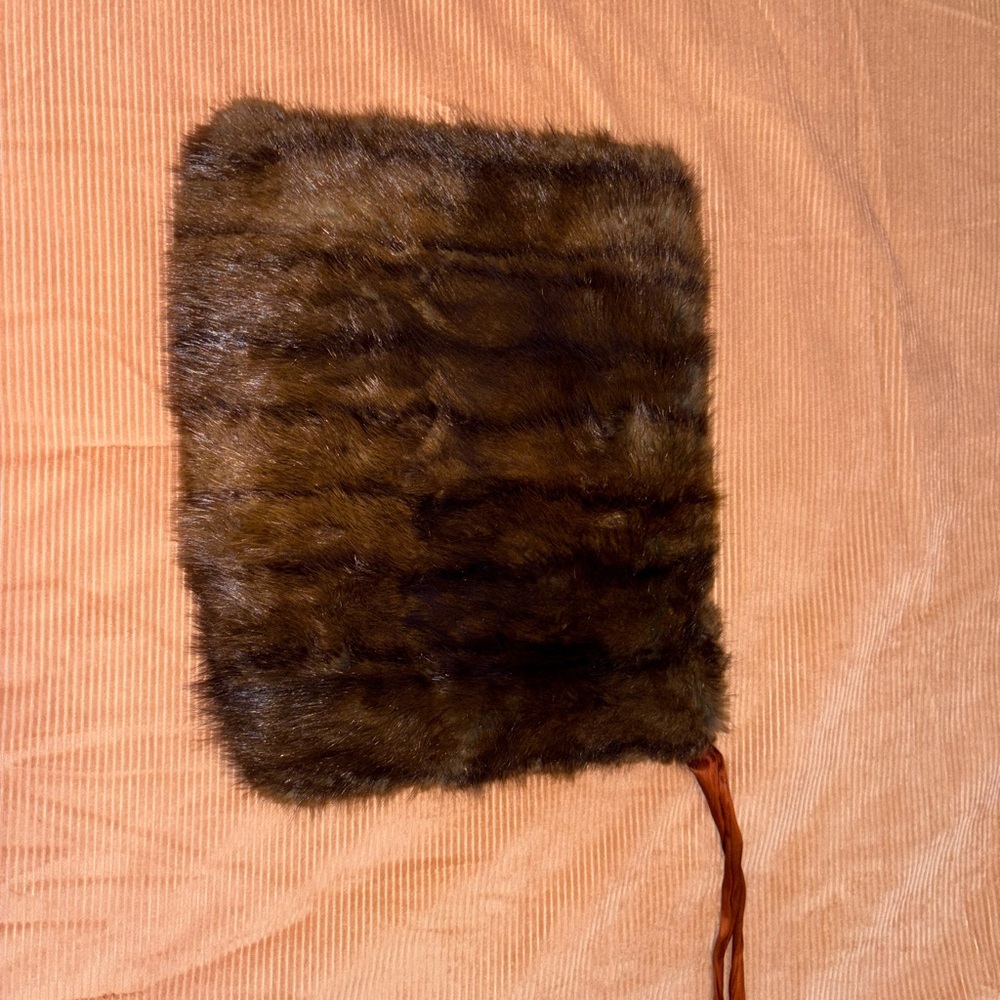 Brown Fur Clutch